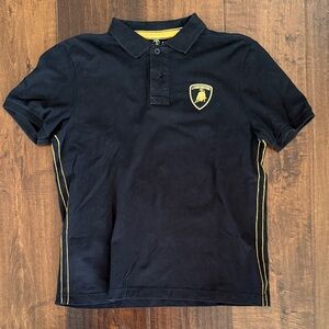 Lamborghini Black Polo with Yellow Highlights